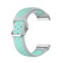 Silicone Sports Strap For Fitbit Versa 3 / Versa 4 - Grey & Teal
