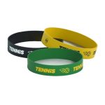Killer Deals Debossed "tennis" Silicone Wristband Bracelet- 3 Pack - Best Bargains Online
