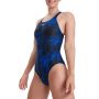 Speedo Women's Allover Recordbreaker One Piece Swimsuit - Black/blue Flame SPS087 - W38