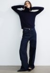 Polo-neck Jumper - Navy Blue