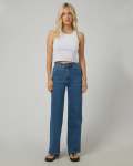 Jacqui Wide Leg Jeans - Large Washed Black