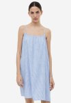 Sleeveless Dress - Blue striped