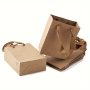 10PCS 16X12X5.7CM Brown Rectangular Kraft Paper Bags With Nylon Handles Retail Shopping Merchandise Bags Party Favors Package Gift Bags