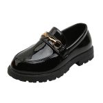 Girls' Leather Slip-on School Shoes