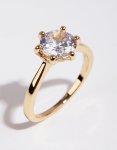 Goldair Gold Plated Ring With Cubic Zirconia - M l