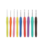 9-PIECE Tpr Soft Handle Crochet Hook Set