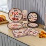 10/20/50pcs TWO FAST Racing Theme Set Disposable Outdoor Tableware Set Suitable For Family Gatherings Camping And Outdoor Parties 17.78cm Plates 22.86cm Plates 33.02cm Napkins