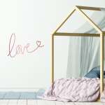 Love Wall Sticker - Metallic Rose Gold