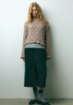 Frill-trimmed Pointelle-knit Jumper - Greige