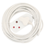 SCE White 2 Way Extension Cord 10M
