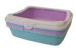 Pawsome Cat Litter Tray With Click On Rim – Assorted Colours