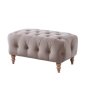 Donna Chesterfield Style Footstool - Beige