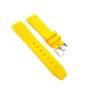 Classic Curved End Tpu Strap - Yellow Steel Hardware - 20MM