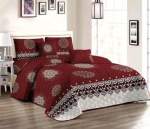 Smte 5 Piece Quilt Set Brown Bedspread Set With Keychain