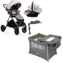 Joie Signature Finiti Travel System + Joie Illusion Camp Cot Bundle