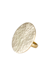 Hammered Brass Ring - M