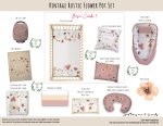 Cot Duvet Bedding Vintage Rustic Flower Pot Set