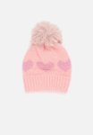 PoP Candy Heart Print Pom Beanie - Pink