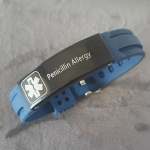 CBA102621 - Personalized Medical Alert Bracelet Stainless Steel & Silicone Strap