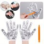 1pair Shiatsu Reflexology Gloves Hand Hydrotherapy Reflexology Massage Tool With Acupressure Point Chart