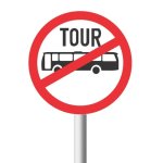 No Tour Buses Road Sign R235
