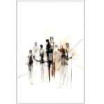Abstract People Wall Canvas Artwork Print 1200MM X 800MM