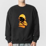 1PC Mysterious Man In Yellow Hood Heat Transfer Sticker Diy Iron-on Decals For Clothes T-Shirt Making Pillow Decorating Clothing