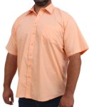 Mens Short Sleeve Work Shirt - 6XL Peach