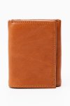 Genuine Leather Bi-fold Wallet Tan
