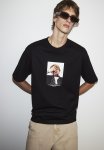 Loose Fit Printed T-Shirt - Black Los Angeles