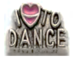 LM-10 - I Love To Dance Floating Charm For Locket