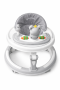 Baby Walker With Interactive Toy Tray - Grey & White