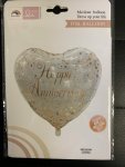Happy Anniversary Heart Rose Gold Foil