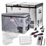 Snomaster 56L Dual Compartment Stainless Steel Fridge freezer Ac dc