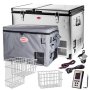 Snomaster 56L Dual Compartment Stainless Steel Fridge/freezer Ac/dc