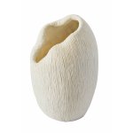 Scalloped Coral Bowl White