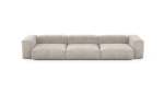 Three Module Sofa - Cord Velours - Platinum - 377CM X 115CM