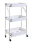 3 Tier Rolling Storage Trolley Metal Cart 40X30X77CM