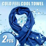 2PCS Quick-dry Cooling Towels - Ultra-soft Microfiber Breathable Mesh For Fitness Yoga & Outdoor Activities Perfect Gift For Hal