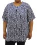 Ladies Printed Fancy Tunic - 60 / Navy/wht