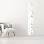 Watercolour Dinosaur Height Chart Wall Sticker