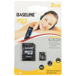 2GB Microsd Class 4 10 Memory Card With Sd Adapter BLRP-MC2GB