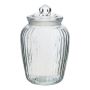 Ribbed Glass Jar With Lid - 24 X 15CM - 2.4LT