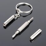Multi-functional Portable Screwdriver Set 3-IN-1 MINI Screwdrivers For Glasses Watches And Cellphones Metal Keychain Repair Tool