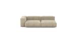 Two Module Chaise Sofa - Cord Velours - Sand - 241CM X 115CM