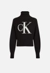 Calvin Klein Plus Blown Up Ck Loose Sweater - Ck Black