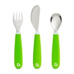Munchkin Munchki Splash Toddler Fork-knife-spoon - Green