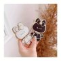 1PC Electroplated Mobile Phone Stand Flipable Rabbit Mirror Stand Mobile Phone Case Stand