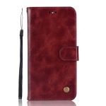 Vintage Faux Leather Flip Case For Sony Xperia 10 Brown
