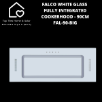 Falco White Glass Fully Integrated Cookerhood - 90CM FAL-90-BIG